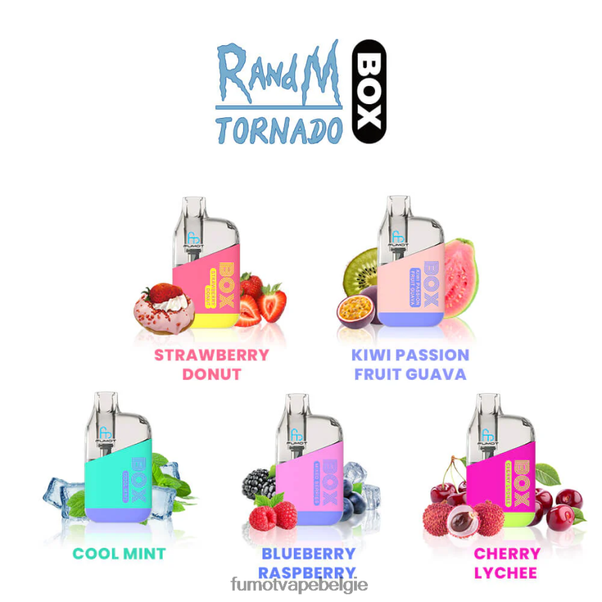Fumot vape Belgie LX0PBF362 mango op ijs Doos met 10000 wegwerpvape-pods - 20 ml (1 stuk) Fumot Tornado