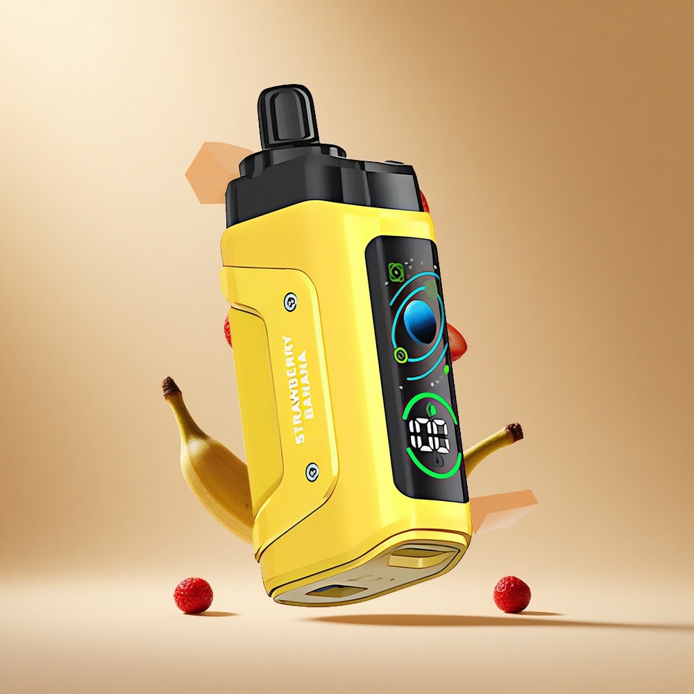 Razz Bar 45000 Puffs Wegwerp Vape Aardbei Banaan met 20 mg/ml Nicotine en Type-C Oplaadbaar