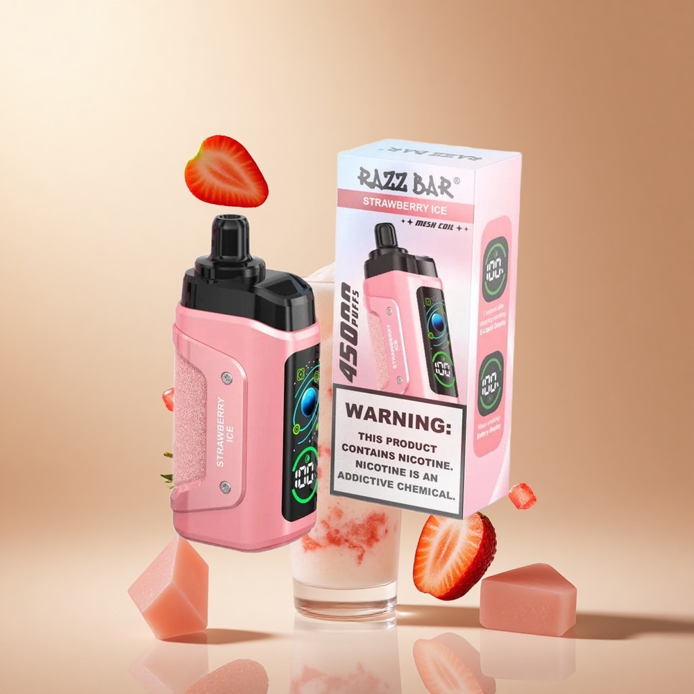 Razz Bar 45000 Puffs Wegwerp Vape Aardbei Ijs Met Aanpasbare Luchtstroom