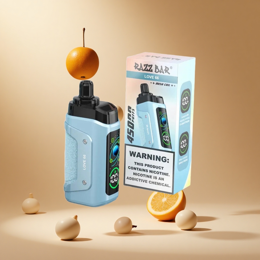 Razz Bar 45000 Puffs Wegwerp Vape Liefde 66 met 20 mg/ml Nicotine en Aanpasbare Luchtstroom