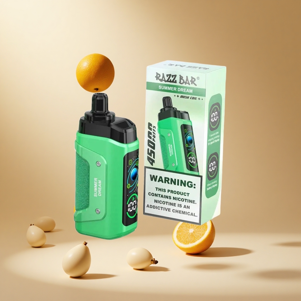 Razz Bar 45000 Puffs Wegwerp Vape Zomerdroom met 1,0 Ohm Mesh Coil en Aanstelbare Luchtstroom