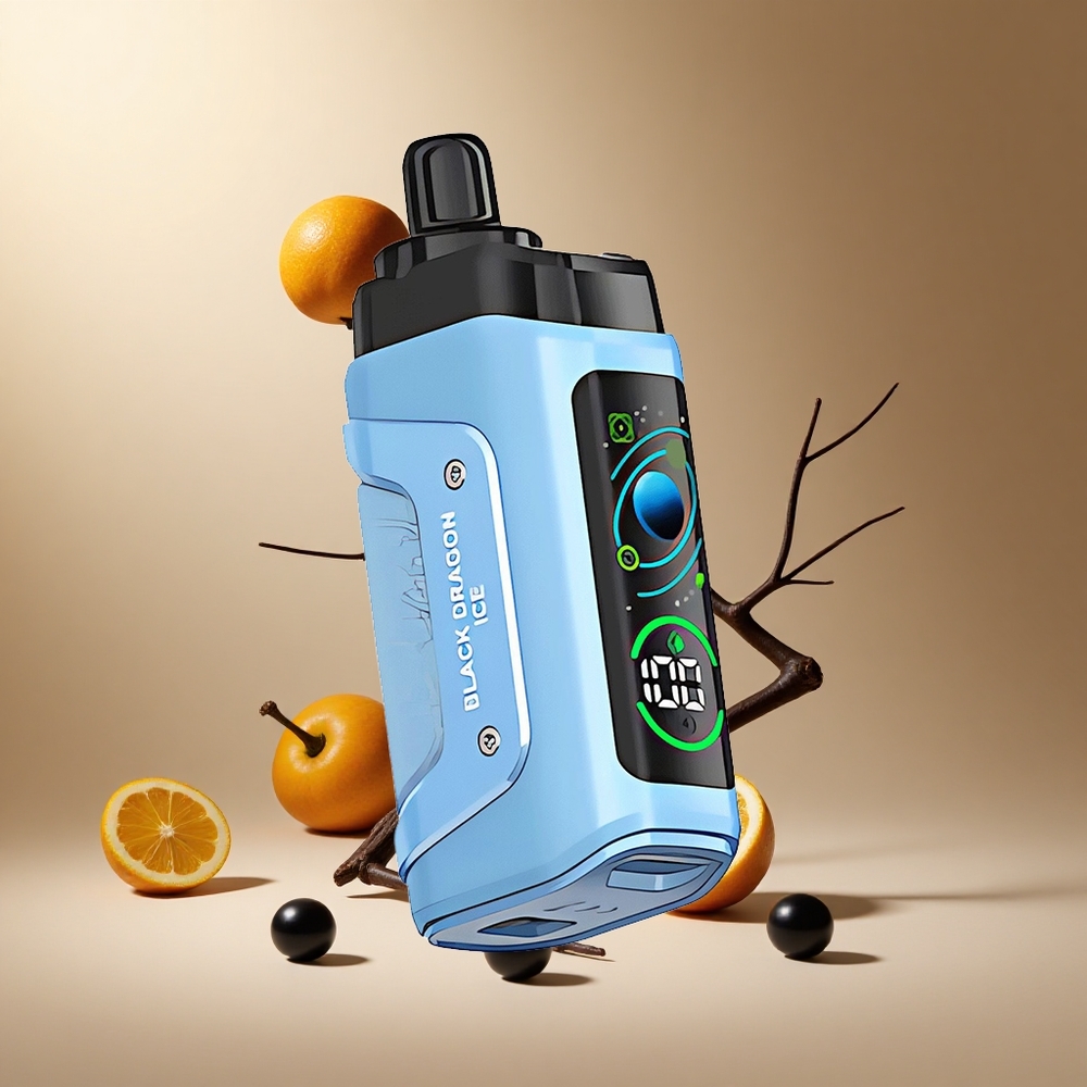 Razz Bar 45000 Puffs Wegwerp Vape Zwarte Draak IJs met 1,0 Ohm Mesh Coil en Type-C Oplaadbaar