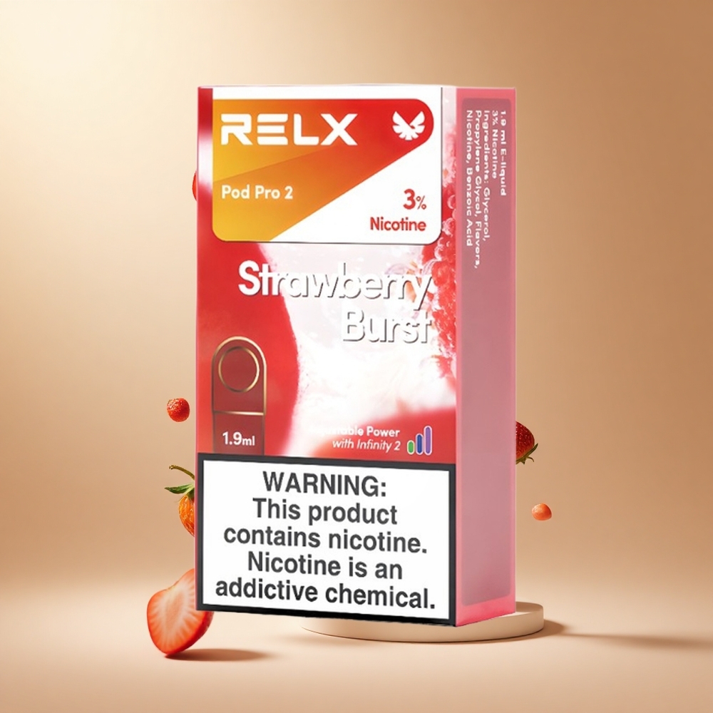 RELX Pod Pro 2 Aardbei Explosie met 3% Nicotine en 1,9ml Vloeistofcapaciteit