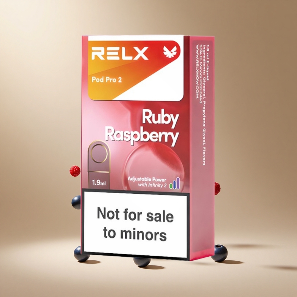 RELX Pod Pro 2 Blauwe Framboos 0% Nicotine 1.9ml