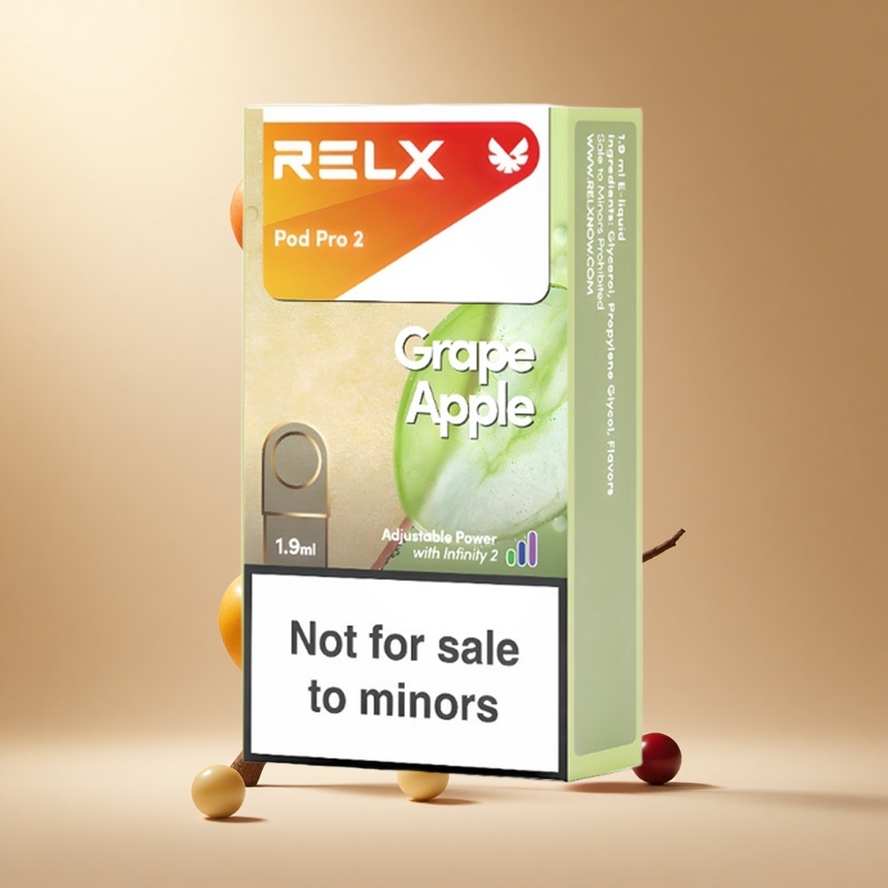 RELX Pod Pro 2 Druivenappel 0% Nicotine 1.9ml 600 Puffs