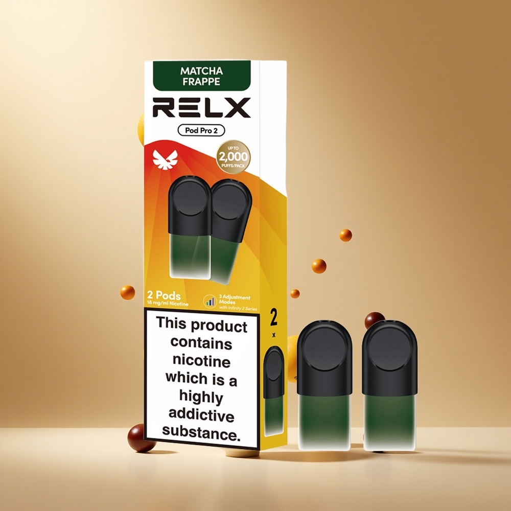 RELX Pod Pro 2 Mondstukken Thee-Matcha Frappe Thee 1.9ml & 600 Puffs