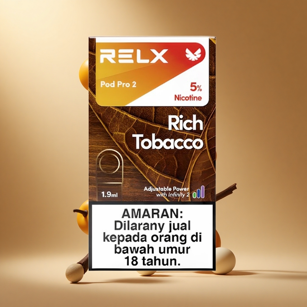 RELX Pod Pro 2 Rijke Tabak 1.9ml 600 Puffsjes 5% Nicotine
