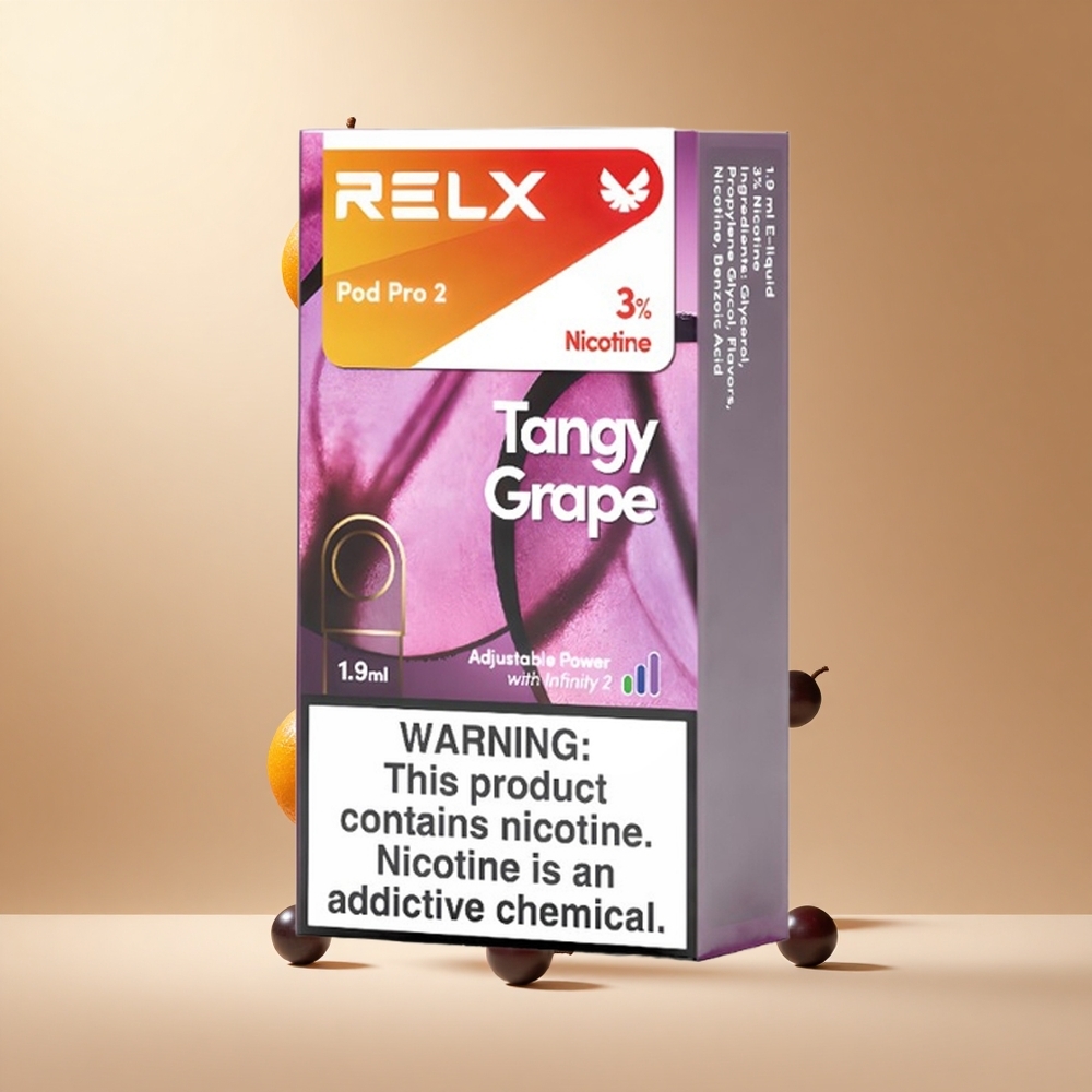 RELX Pod Pro 2 Tangy Druif met 3% Nicotine en 600 Puffs
