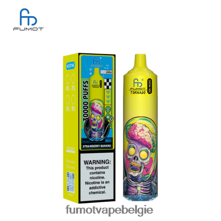 Fumot Belgie 2D2V2425 aardbei banaan Fumot Tornado 30k muziek