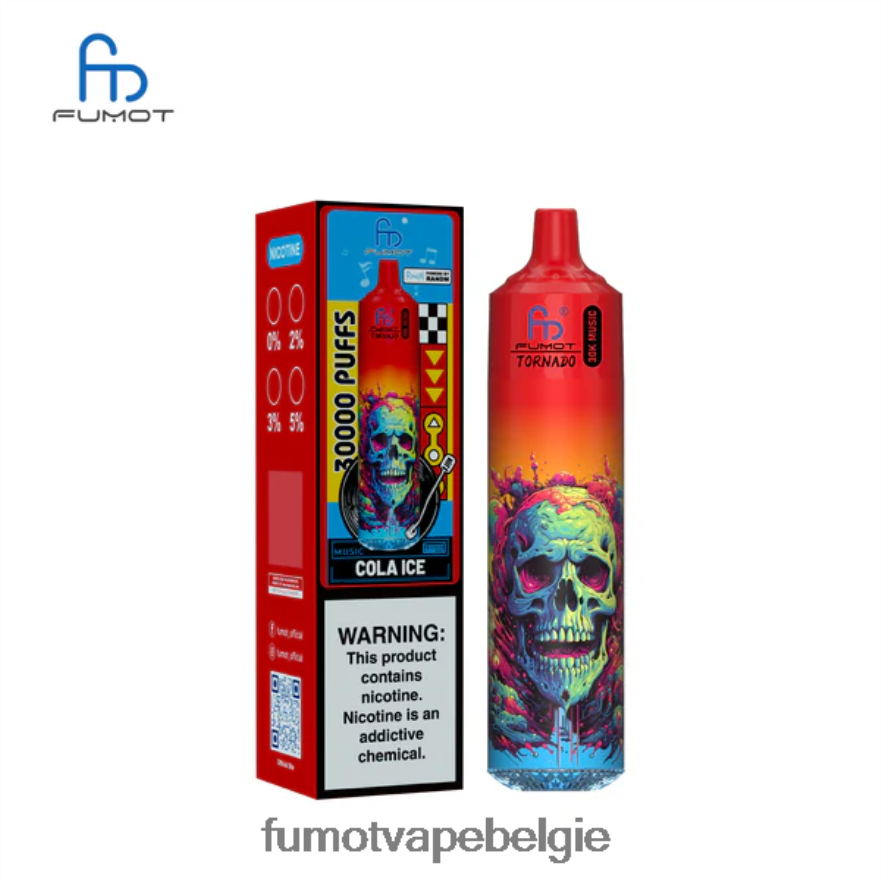 Fumot Belgie 2D2V249 cola-ijs Fumot Tornado 30k muziek