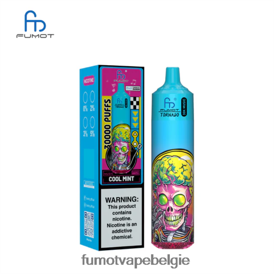 Fumot Vape Belgie 2D2V2410 koele munt Fumot Tornado 30k muziek