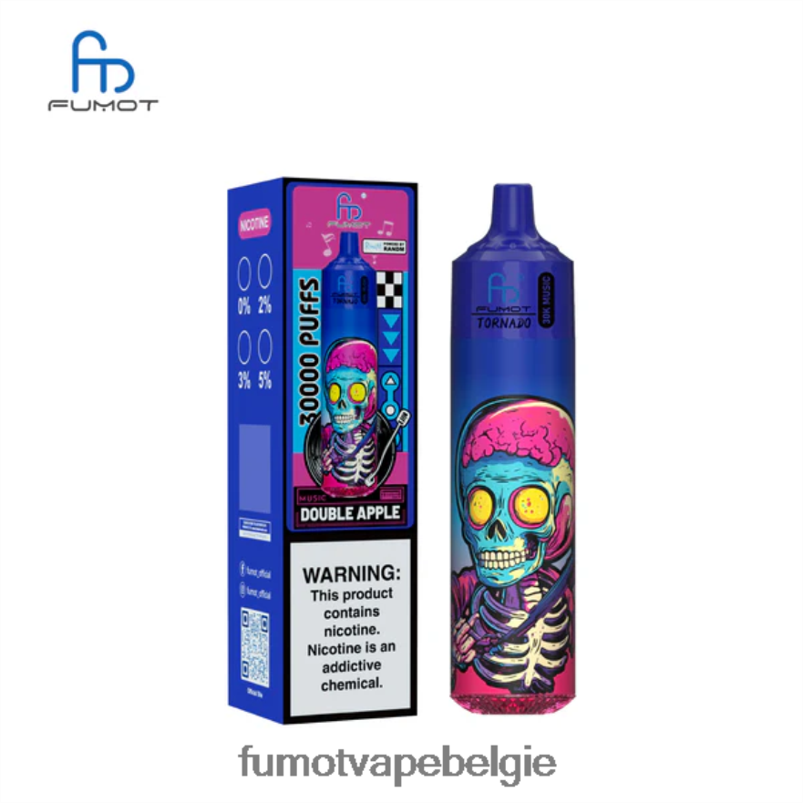 Fumot Vape Kopen 2D2V2411 dubbele appel Fumot Tornado 30k muziek