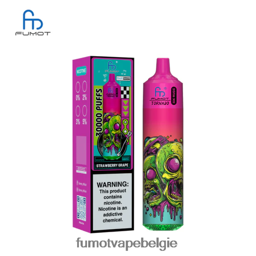 Fumot Vape Kopen 2D2V2427 aardbei druif Fumot Tornado 30k muziek