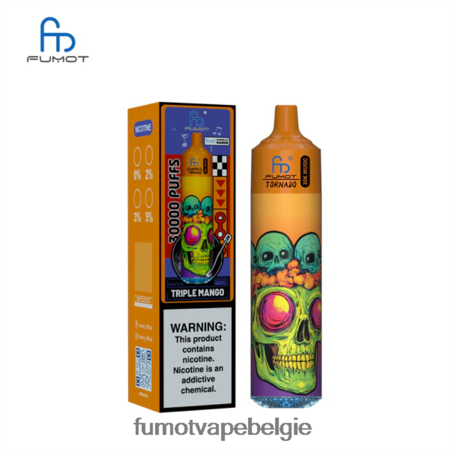 Fumot Vape Price 2D2V2429 drievoudige mango Fumot Tornado 30k muziek